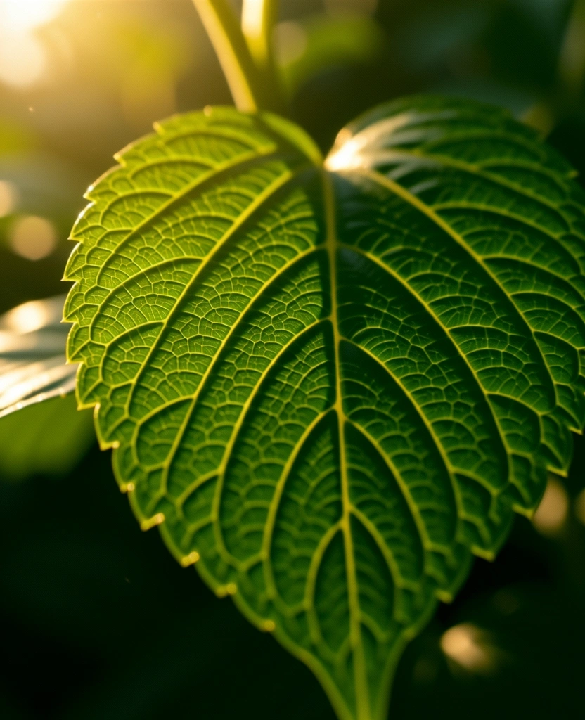 Botanical detail verifying natural potency